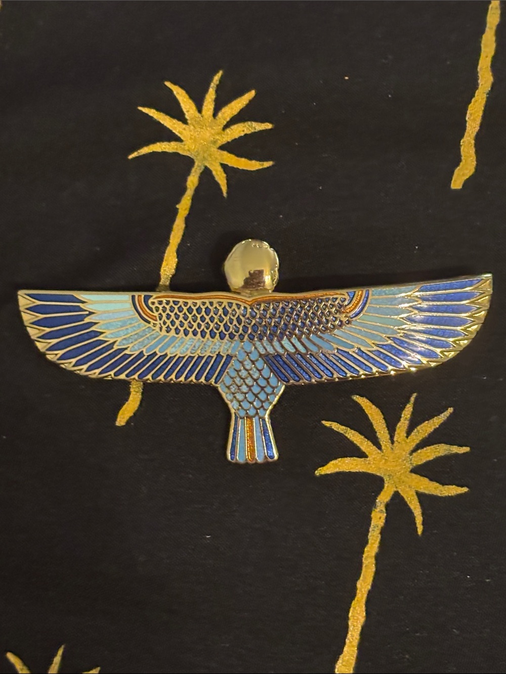 Egyptian Horus God of the Sky TBM Brooch Bird pin Vintage